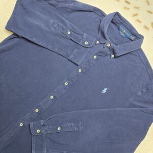 Ralph Lauren Featherweight Mesh Button Down Shirt Long Sleeve - Mens‎